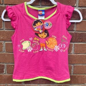 Y2K Dora The Explorer Nick Jr Fruits Top NWT Girls 7/8